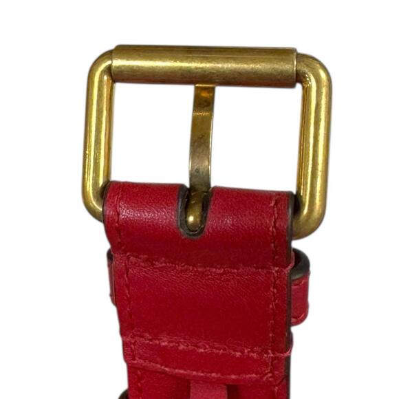 GUCCI Red Leather GG Marmont Fanny Pack - Picture 14 of 14